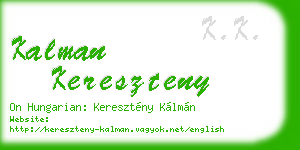 kalman kereszteny business card