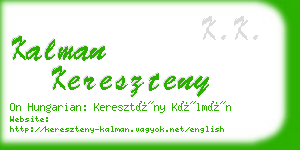 kalman kereszteny business card